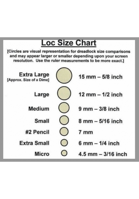 Loc Size Chart