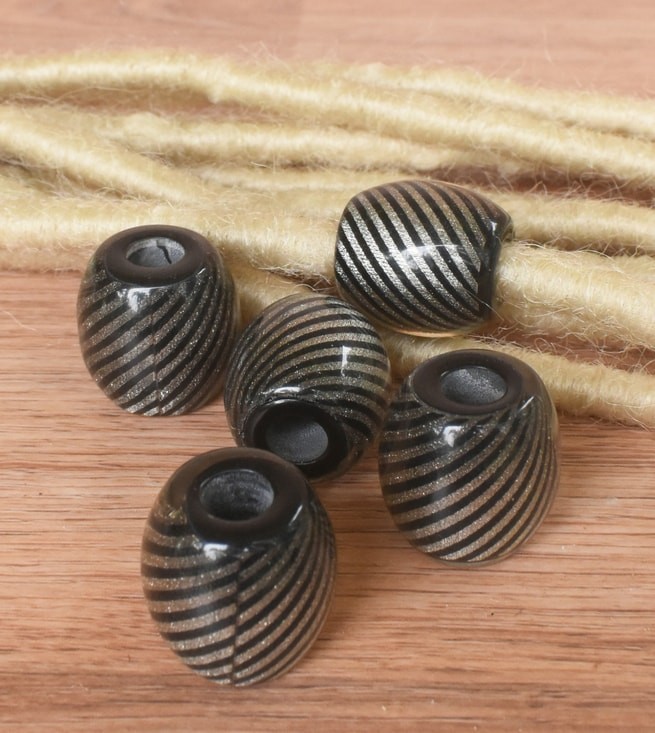 5 x Acrylic Beads Stripe